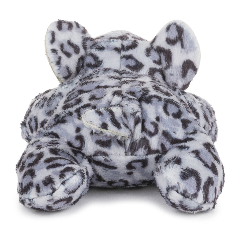 Single Snow Leopard Mini 4 Inch Small Stuffed Zoo Animal Toy, Jungle Safari Party Favor for Kids