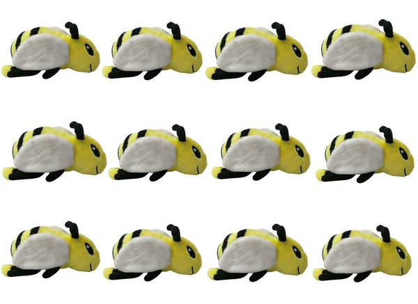 Bulk 12 Pack Bee Mini 4 Inch Small Stuffed Animals, Bundle Animal Toys, Forest Party Favors for Kids