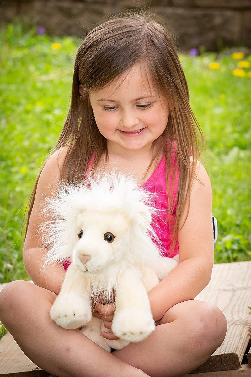 12" White Lion Stuffed Animal