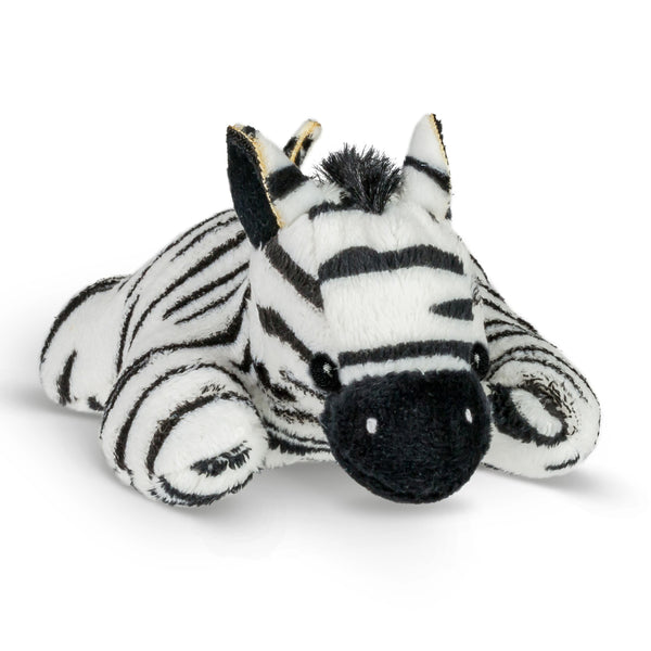 Single Zebra Mini 4 Inch Small Stuffed Animal, Zoo Animal Toy, Jungle Safari Party Favor for Kids