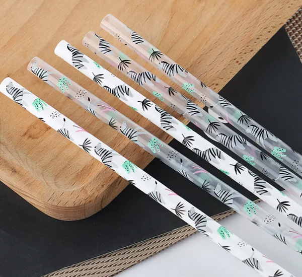 Zebra Reusable Straw - Single