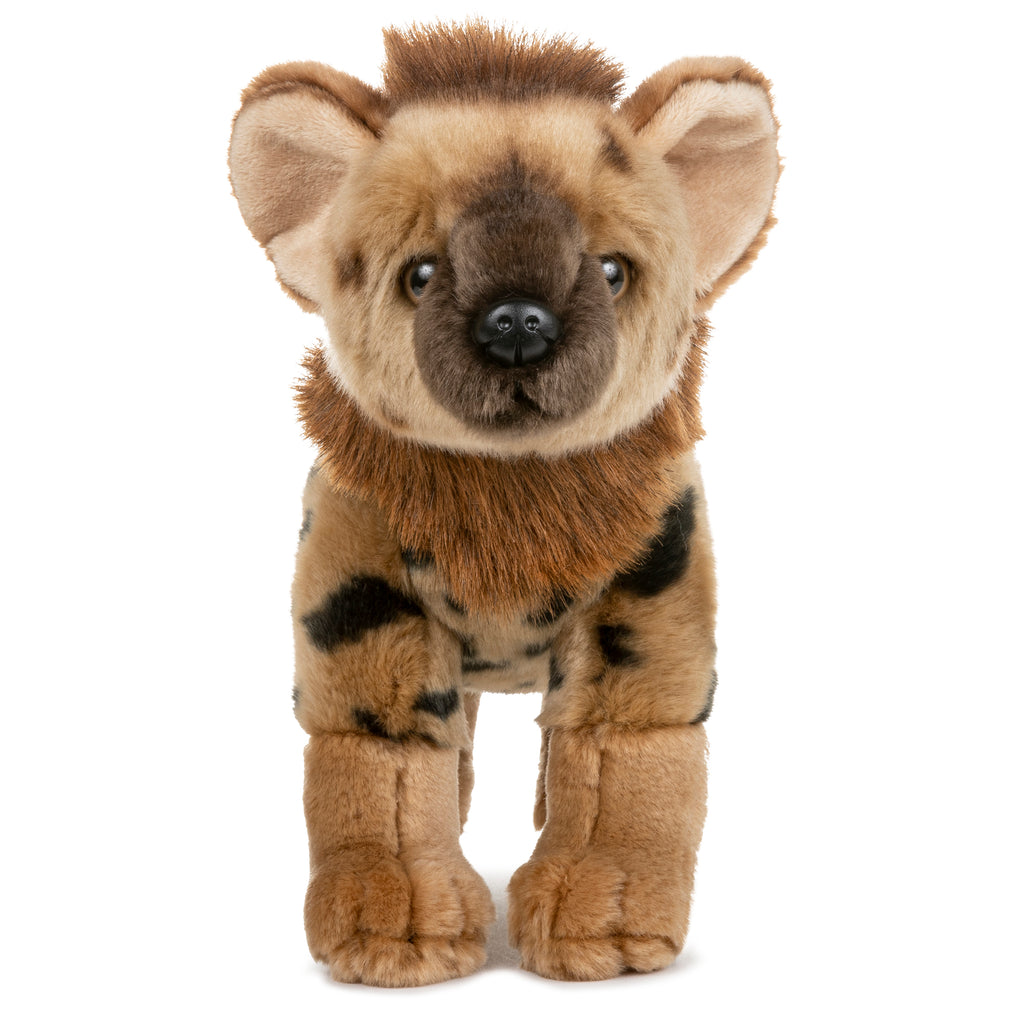 12 Inch Standing Stuffed Hyena Plush Animal Kingdom Collection