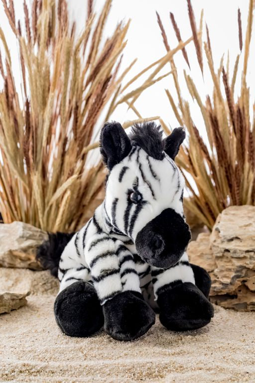 Wildlife Tree 12 Inch Stuffed Zebra Plush Floppy Animal Kingdom Collection